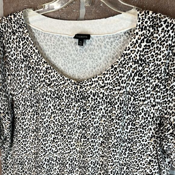 Talbots Top Leopard Animal Print size XL - Picture 7 of 9